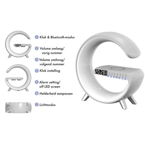 G-Glow - Wekker met draadloze oplader en speaker - 1+1 Gratis