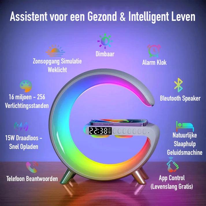 G-Glow - Wekker met draadloze oplader en speaker - 1+1 Gratis