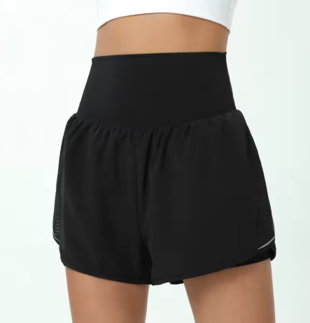 Dames Sportshort met Hoge Taille en Verborgen Zakken – 2 broeken voor €40