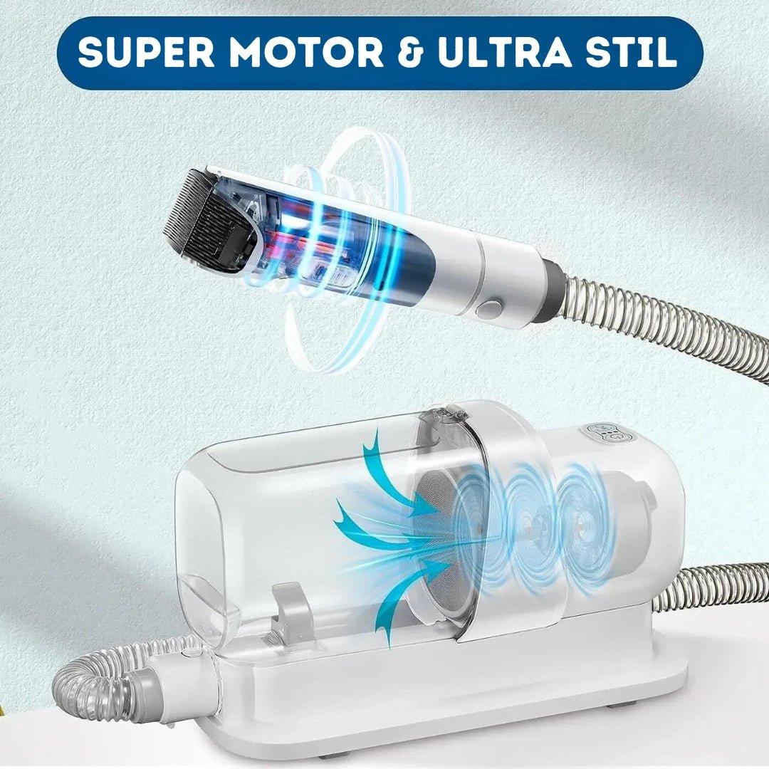 Stofie Professionele 5-in-1 Verzorgingsset – Zuigen & Trimmen – Fluisterstil – Hond & Kat - Klikenkopen.nl
