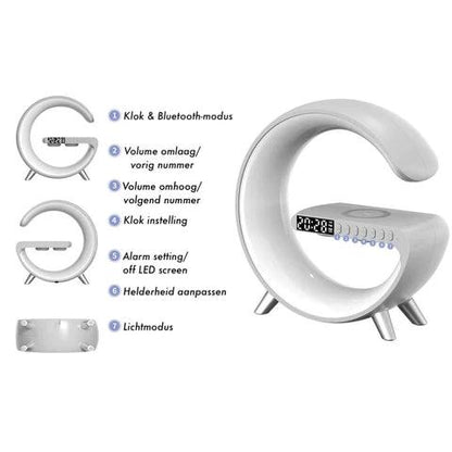 G-Glow - Wekker met draadloze oplader en speaker - 1+1 Gratis