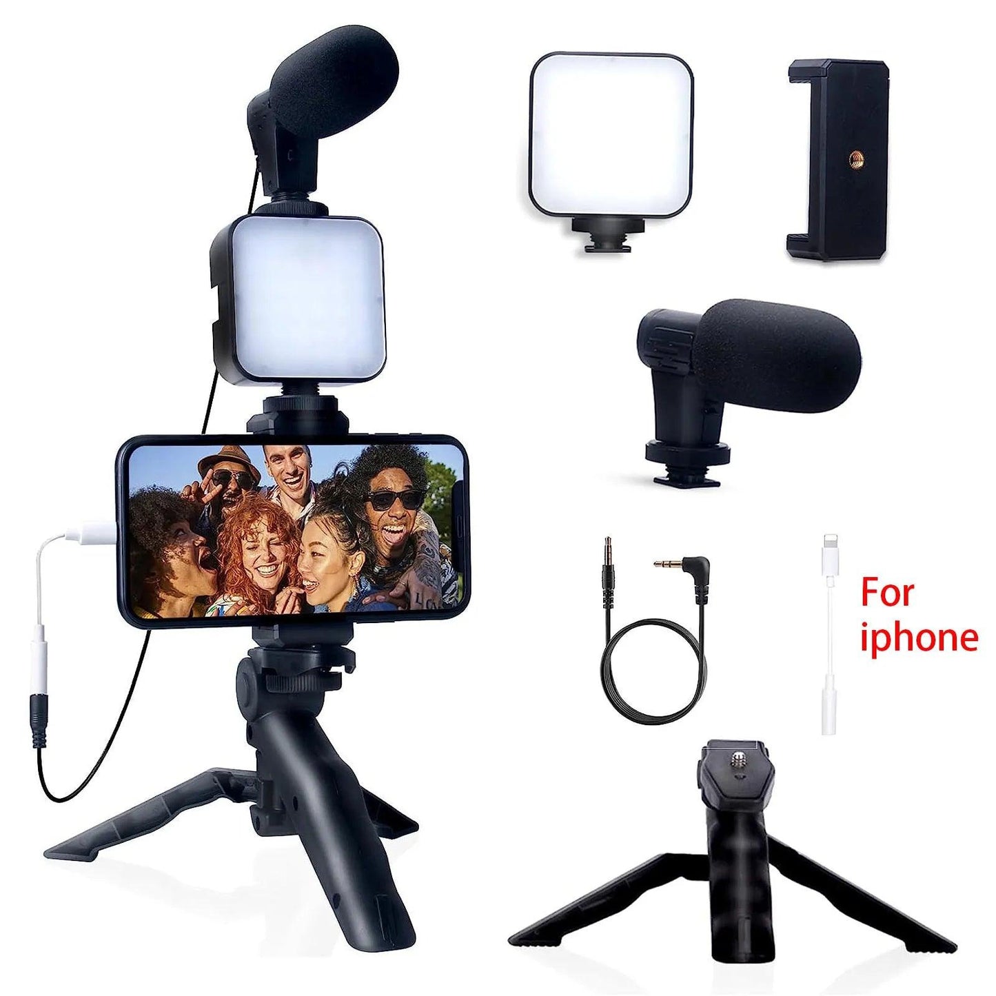 Smartphone Vlogging Kit voor iPhone en Android - Klikenkopen.nl