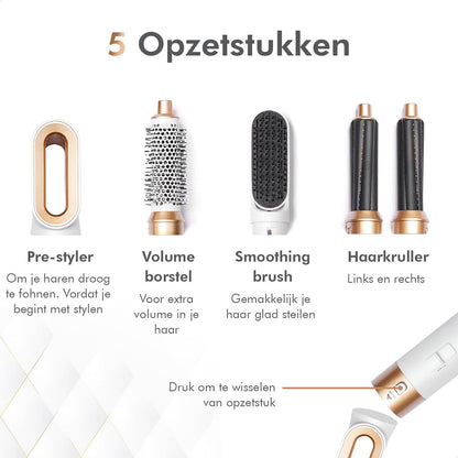 StylePro airstyler wit/goud editie - Klikenkopen.nl