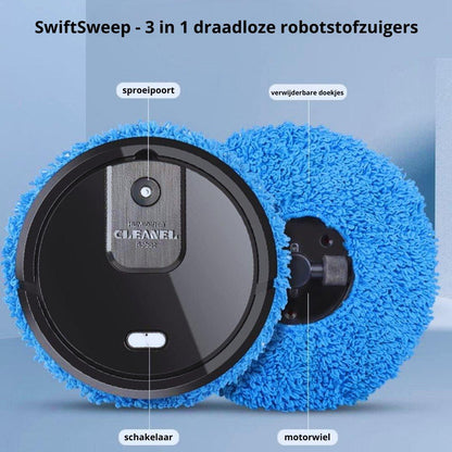SwiftSweep - 3 in 1 draadloze robotstofzuigers - Kleinewas